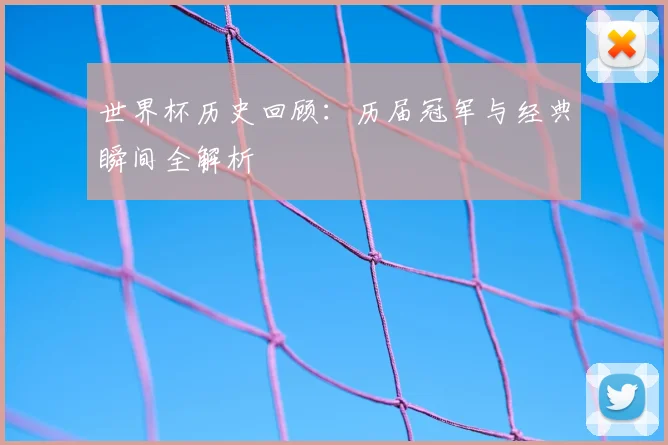 世界杯历史回顾：历届冠军与经典瞬间全解析